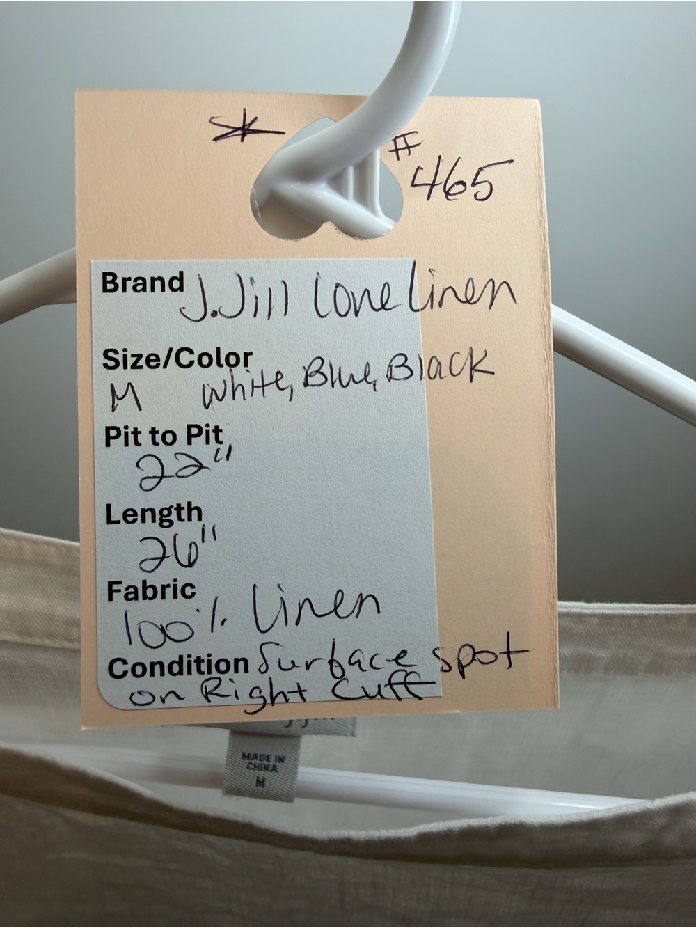 J. Jill 100% Linen Top with Color-block - Picture 8 of 8